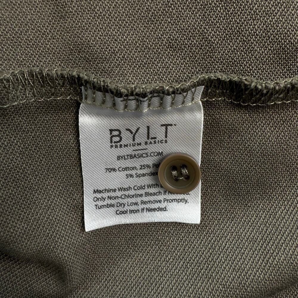 BYLT Drop Cut Henley Hoodie L Gray Adjustable Hiker Workout Gym Lift Gains Men - Picture 6 of 10